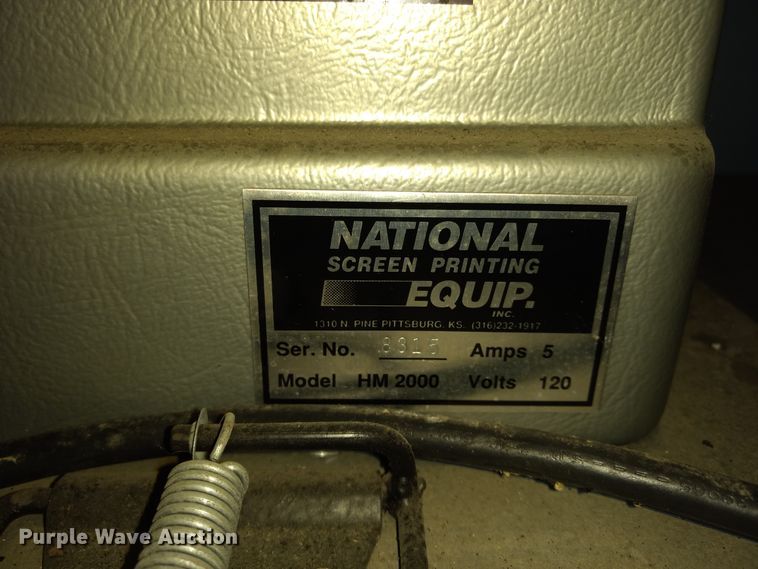 image for item GE9552 National Screen Printing HM2000 hat press