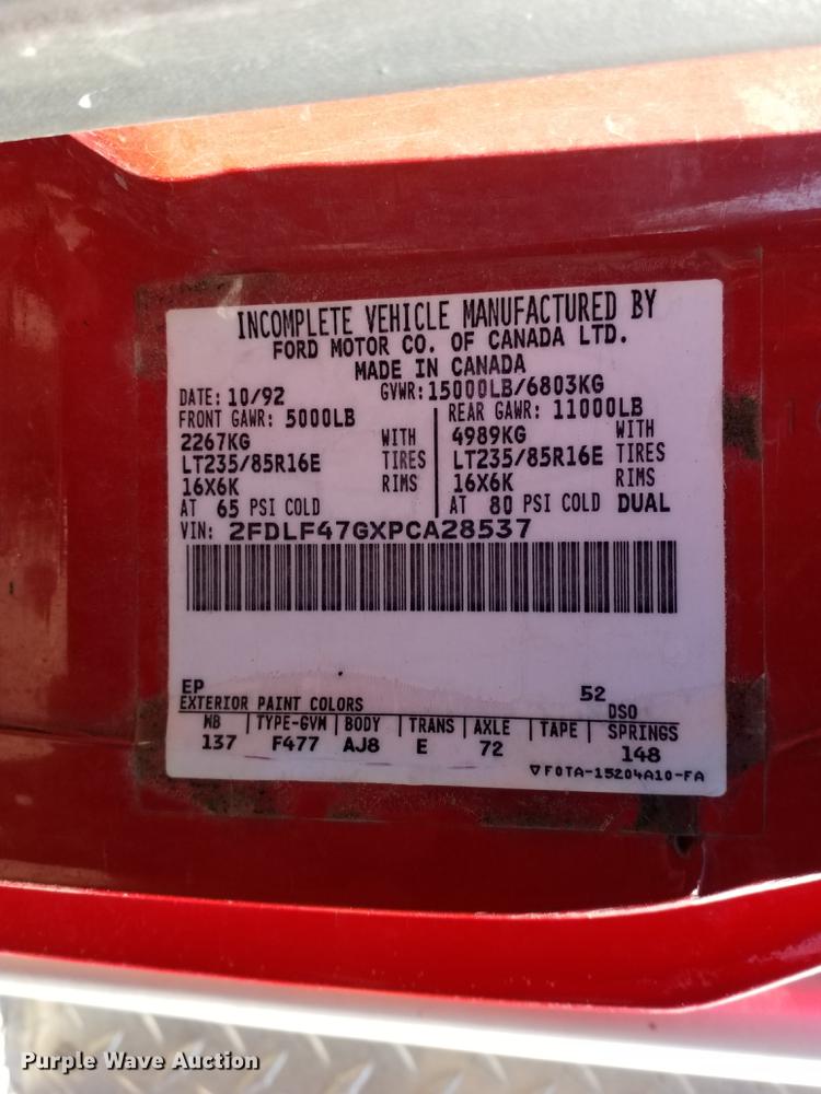 image for item GJ9078 1993 Ford F450 Super Duty brush fire truck