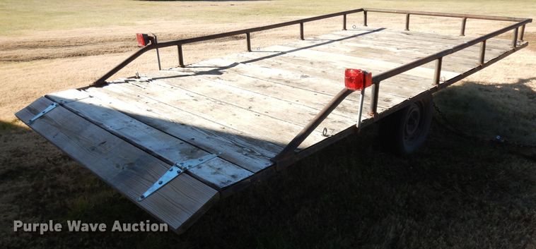 image for item GJ9144 Shop built tilt deck utility trailer