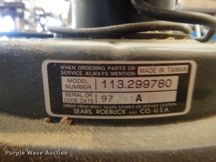 image for item GJ9148 Craftsman 113.299780 dust collector