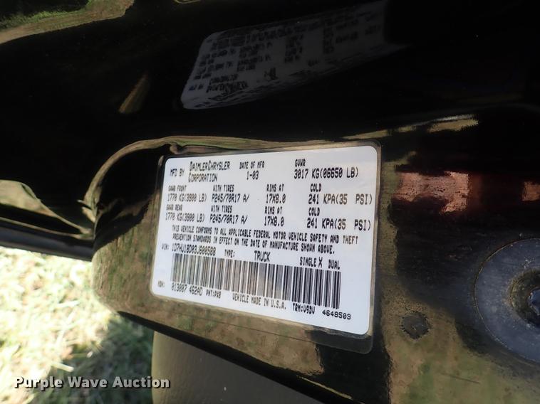 image for item DB7531 2003 Dodge Ram 1500 Quad Cab pickup truck