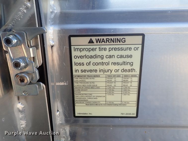 image for item DC3474 2016 Intimidator 2500 DT-6 utility vehicle