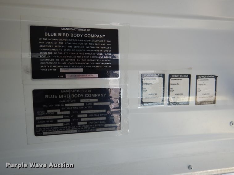 image for item DG5878 2001 Blue Bird 3800 school bus