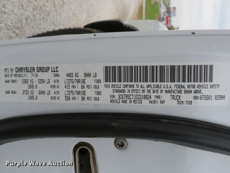 image for item DH1663 2014 Dodge Ram 2500HD Crew Cab pickup truck