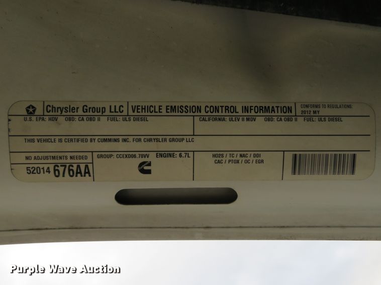 image for item DH1667 2012 Dodge Ram 2500HD Crew Cab pickup truck