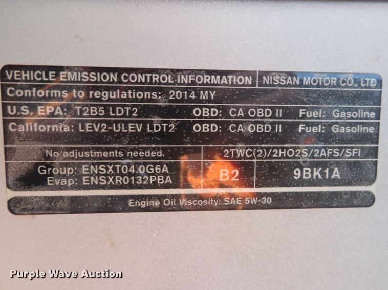 image for item DH1678 2014 Nissan Frontier Ext. Cab flatbed pickup truck