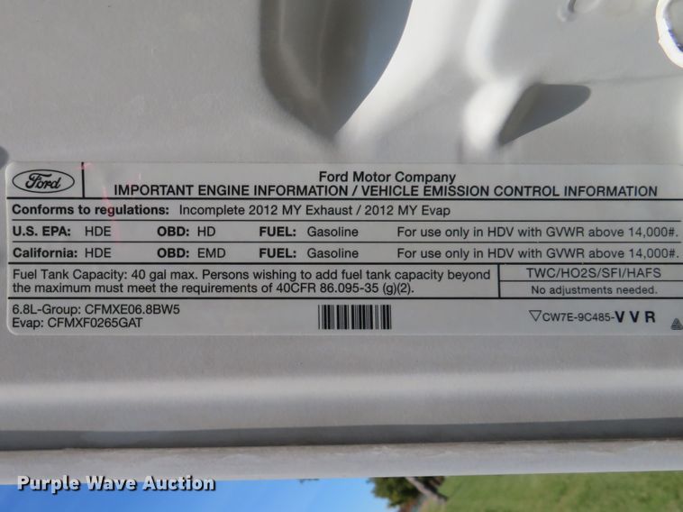 image for item DH1681 2012 Ford F550 Super Duty XL service truck with crane