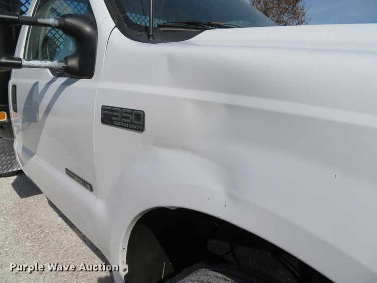 image for item DH1684 2000 Ford F350 Super Duty XL flatbed pickup truck