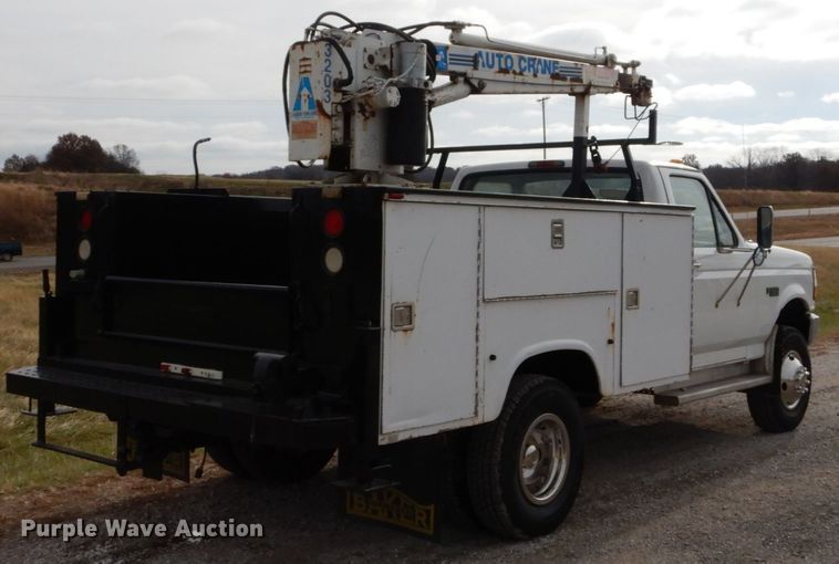 image for item DH5025 1997 Ford F350 XL utility bed pickup truck