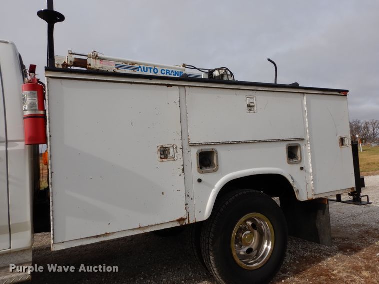 image for item DH5025 1997 Ford F350 XL utility bed pickup truck