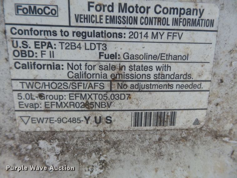 image for item DH7796 2014 Ford F150 SuperCab pickup truck