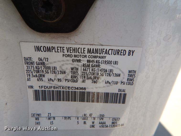 image for item DI2702 2012 Ford F550 bucket truck