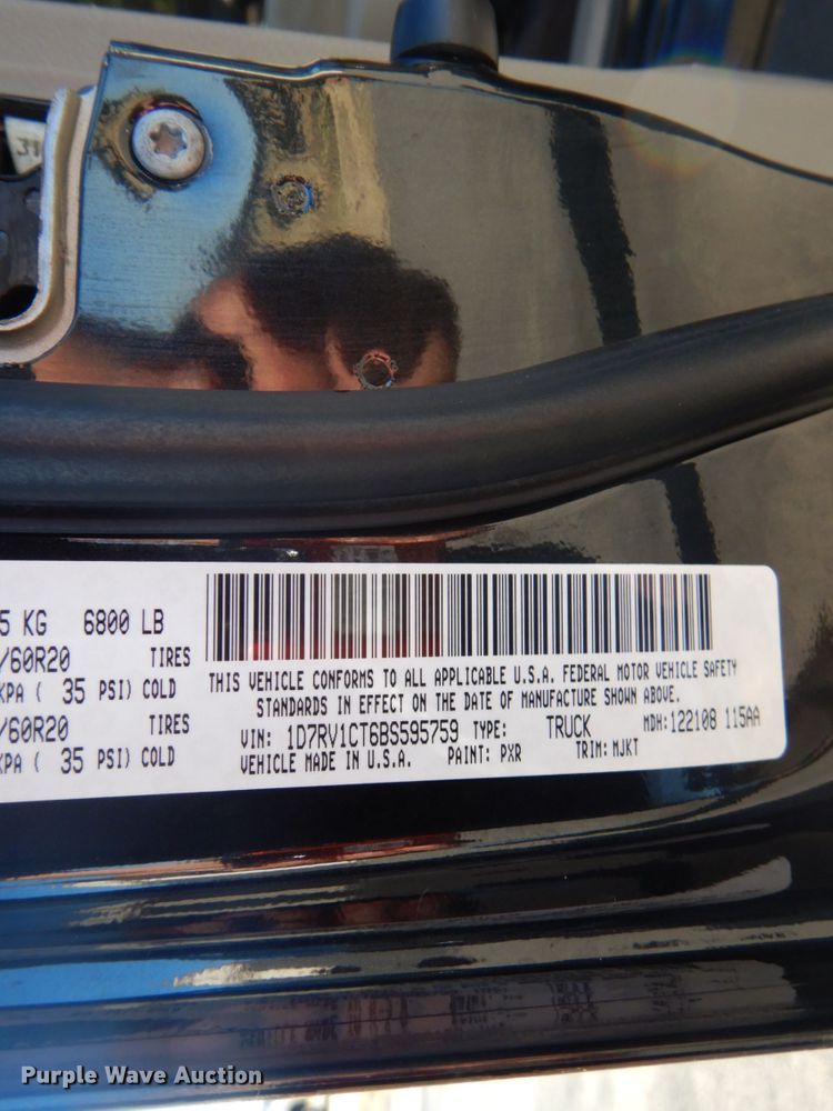 image for item FF9108 2011 Dodge Ram 1500 Crew Cab pickup truck