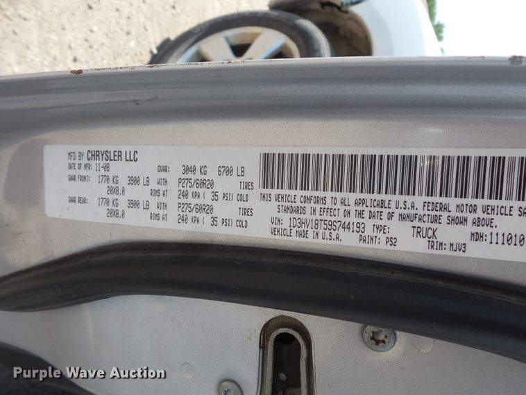 image for item FM9740 2009 Dodge Ram 1500 Quad Cab pickup truck