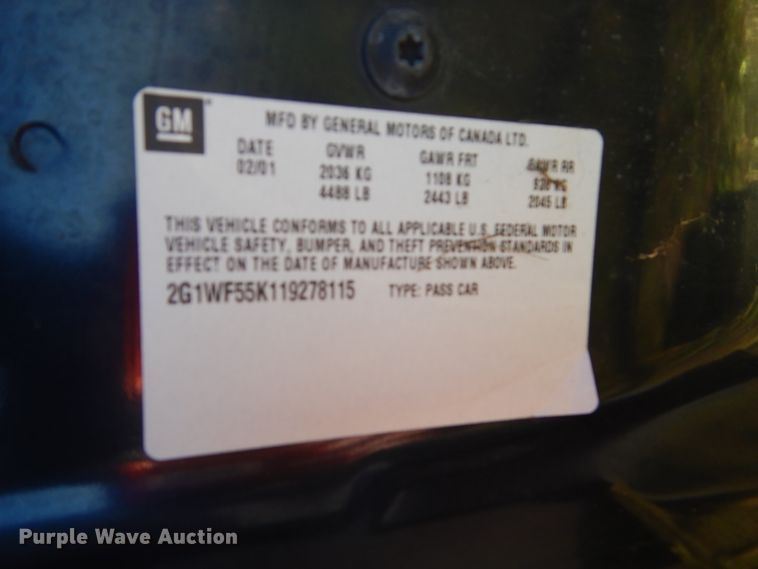 image for item FU9703 2001 Chevrolet Impala