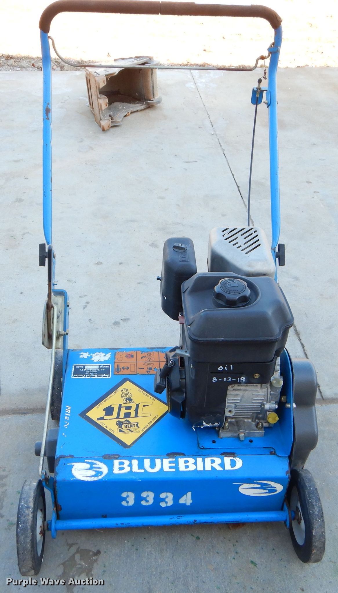 Blue Bird dethatcher in Joplin, MO Item FA9872 sold Purple Wave