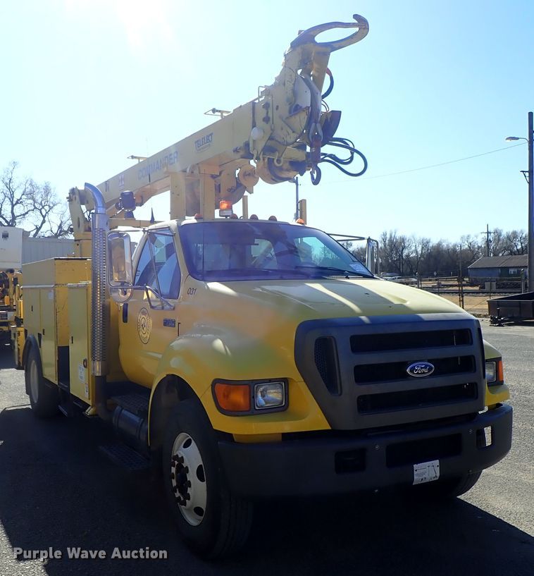 image for item DB7545 2004 Ford F750 Super Duty digger derrick truck