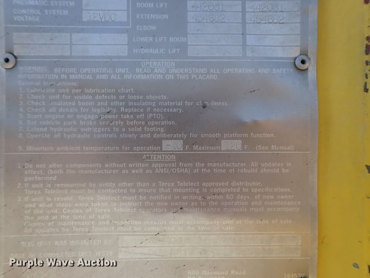 image for item DB7545 2004 Ford F750 Super Duty digger derrick truck