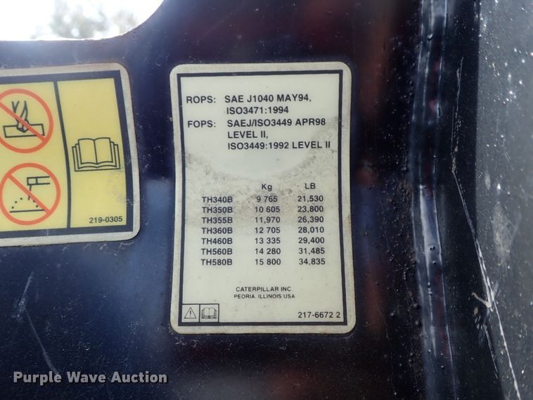 image for item DB7577 2005 Caterpillar TH460B telehandler