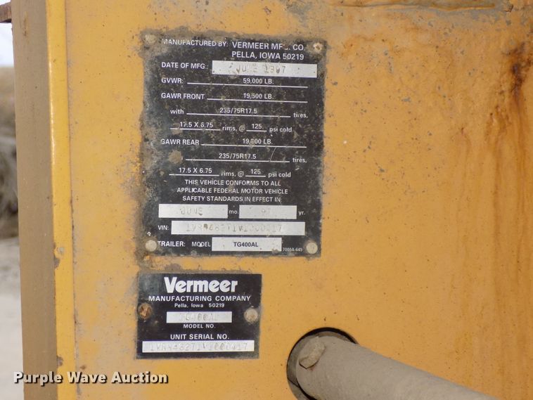 image for item DG2480 1997 Vermeer TG400AL tub grinder