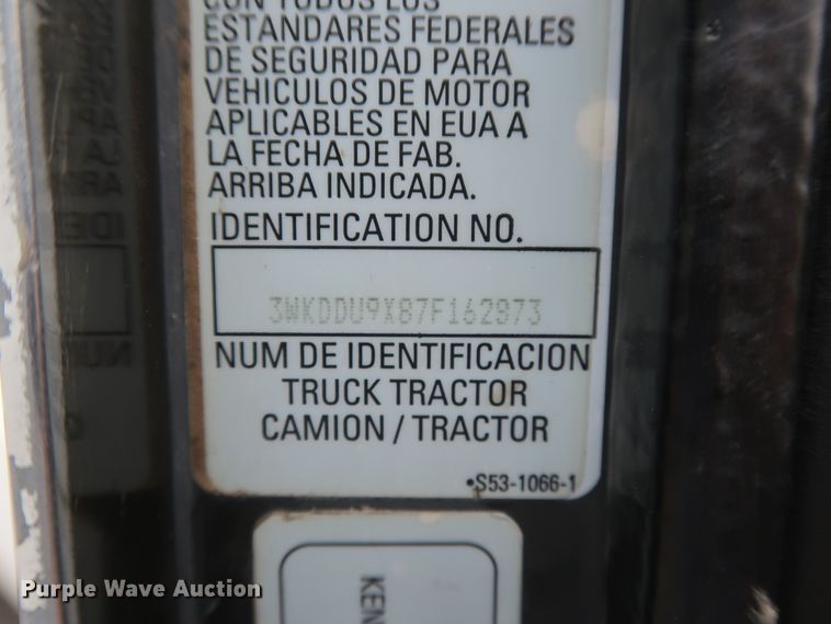 image for item DG4234 2007 Kenworth T800 dump truck