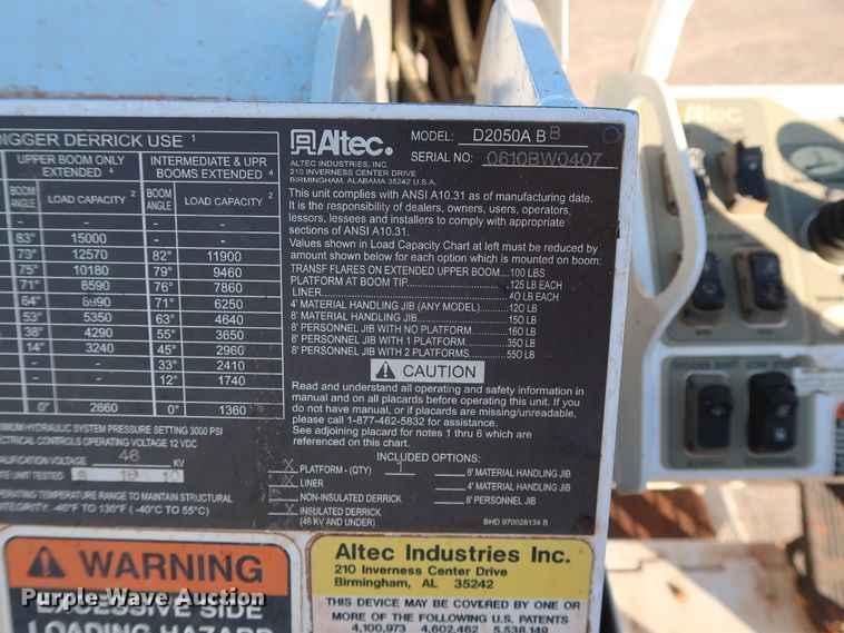 image for item DG4237 2011 Freightliner Business Class M2 digger derrick truck