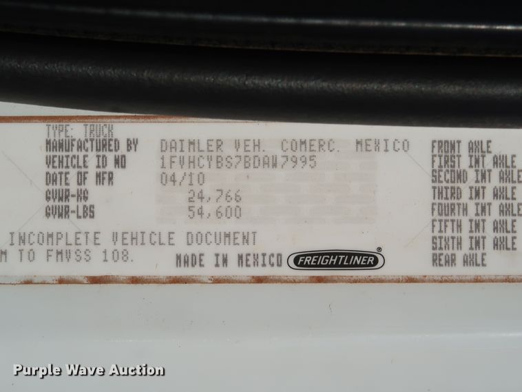 image for item DG4237 2011 Freightliner Business Class M2 digger derrick truck