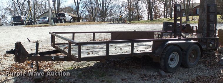 image for item DG5509 1987 shop built utility trailer