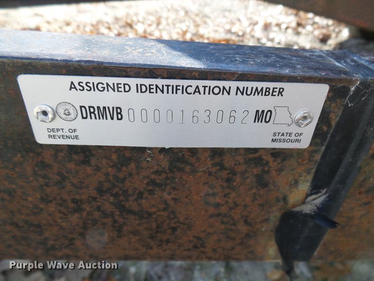 image for item DG5509 1987 shop built utility trailer