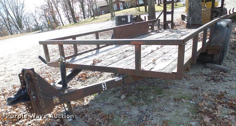 image for item DG5509 1987 shop built utility trailer