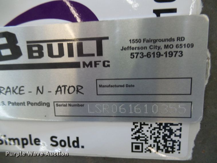 image for item DG5516 2019 B-Built Manufacturing Rake-N-Ator landscape rake