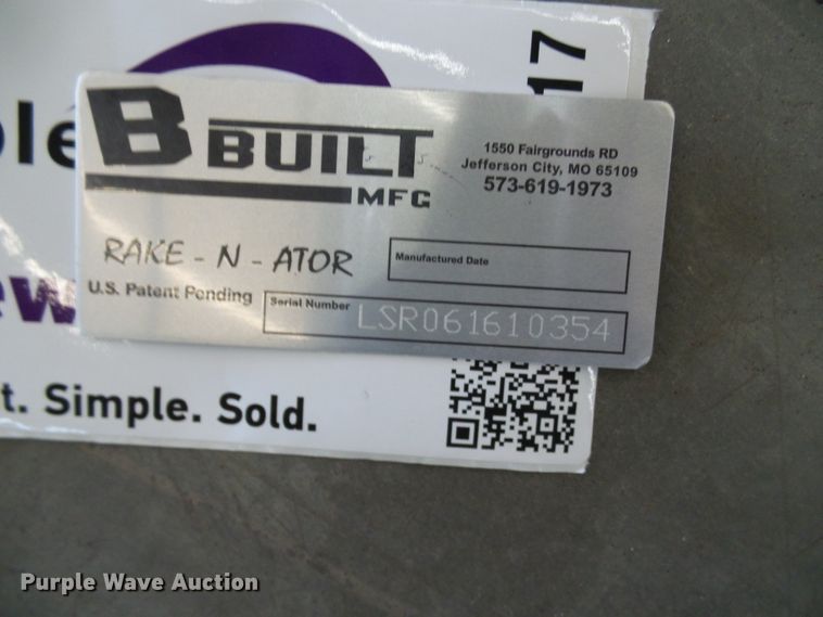 image for item DG5517 2019 B-Built Manufacturing Rake-N-Ator landscape rake