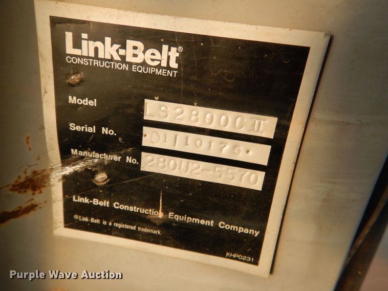 image for item DG5870 1991 Link Belt LS2800LF C Series II excavator