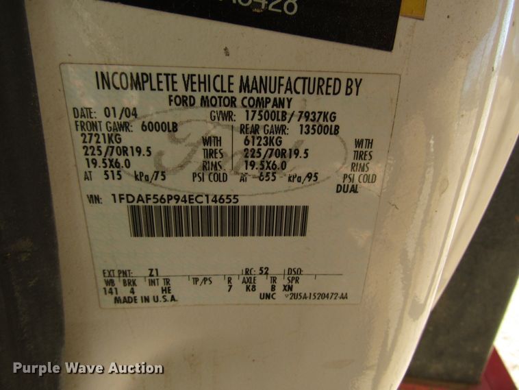 image for item DG6706 2004 Ford F550 Super Duty bucket truck