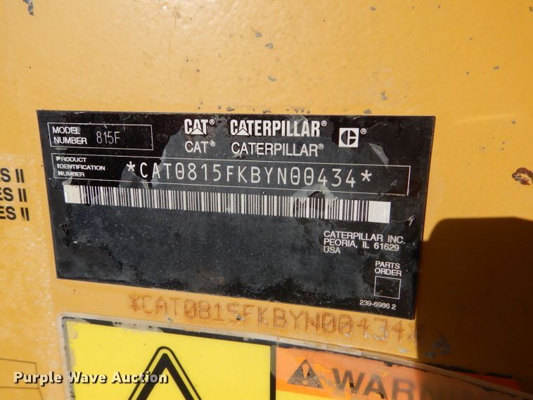 image for item DH2718 2008 Caterpillar 815F Series II soil compactor