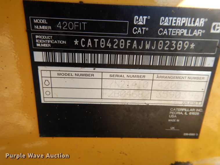 image for item DH2721 2014 Caterpillar 420F IT backhoe