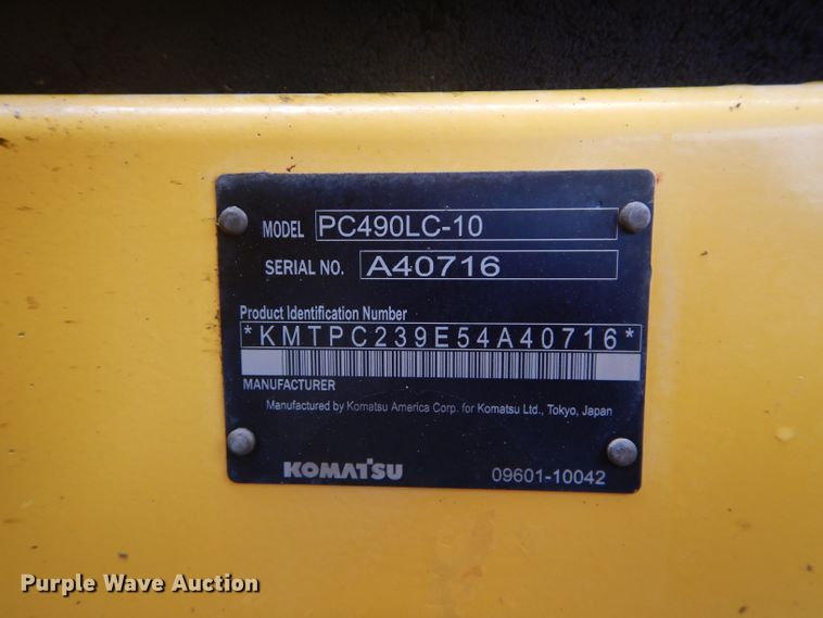 image for item DH2743 2014 Komatsu PC490LC-10 excavator