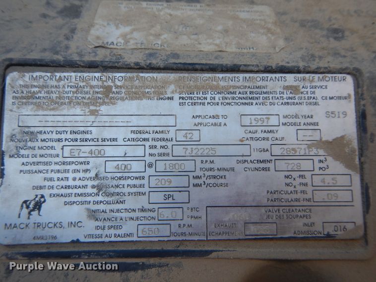 image for item DH4258 1998 Mack RD688S semi truck