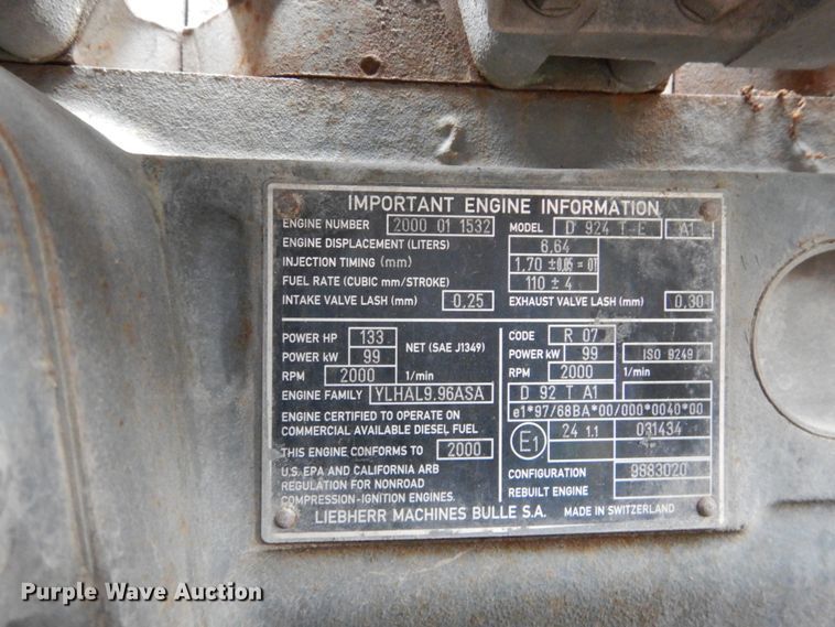 image for item DH5018 Liebherr A904 rubber tire excavator