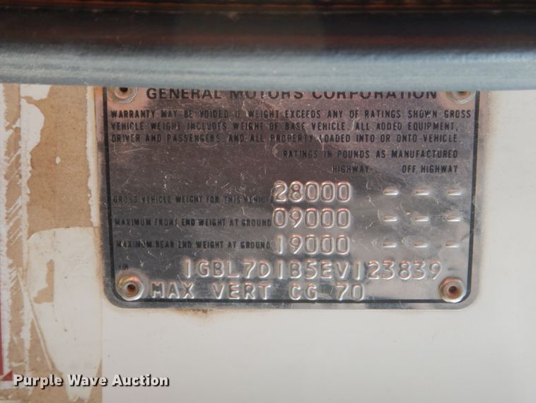 image for item DH6832 1984 Chevrolet C70 chipper truck