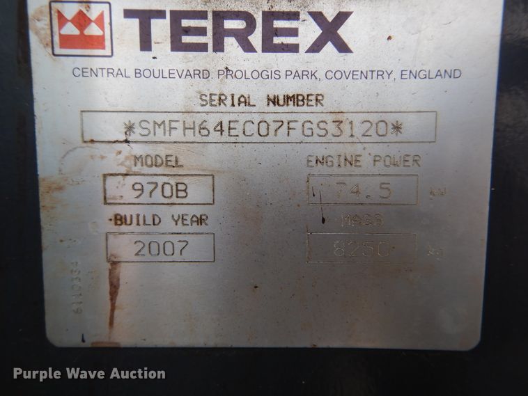 image for item DH6853 Terex 970B backhoe