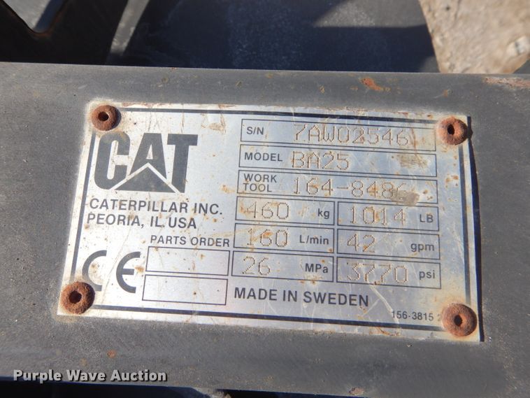 image for item DI9095 Caterpillar BA25 angle broom