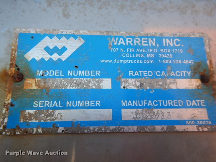 image for item DI9103 2013 Warren AC2400-10 spreader