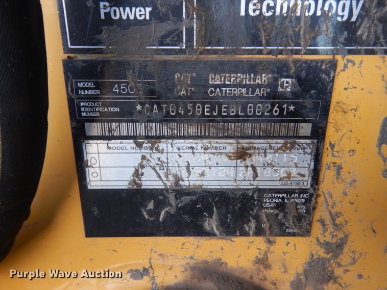 image for item EC9046 2008 Caterpillar 450E backhoe