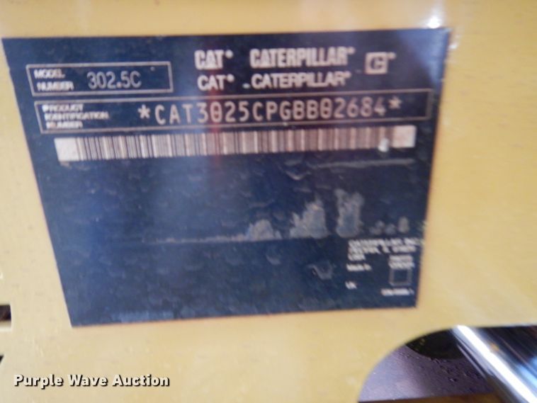 image for item EC9146 2007 Caterpillar 302.5C mini excavator