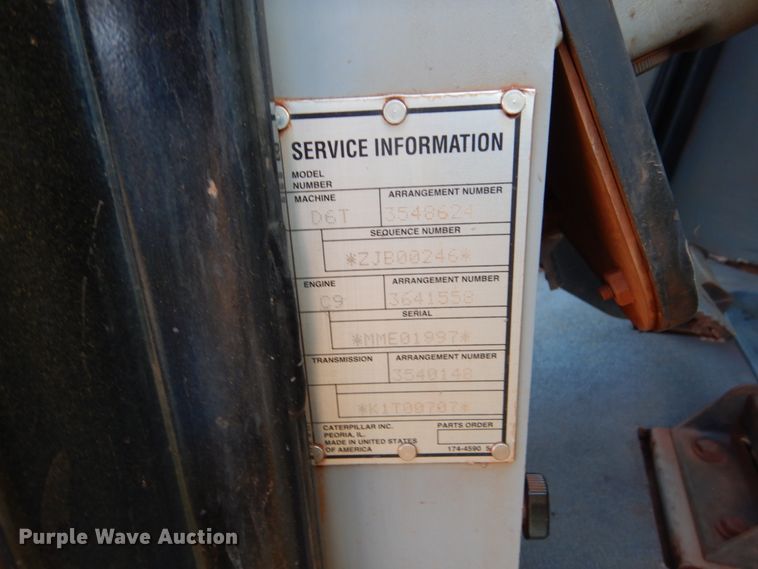 image for item EC9172 2011 Caterpillar D6T LGP dozer