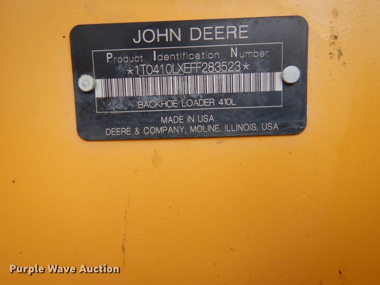 image for item EC9173 2015 John Deere 410L backhoe