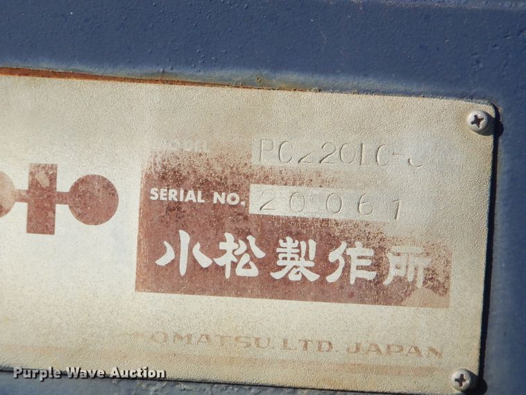 image for item EY9378 1984 Komatsu PC220LC excavator