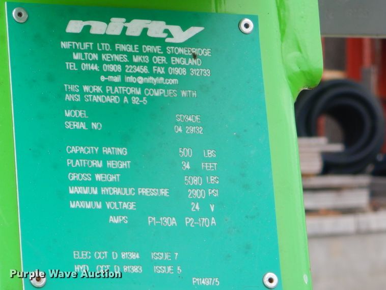 image for item FA9904 Nifty Lift SD34T boom lift