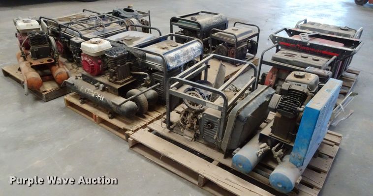 image for item GC9101 (6) pallets of generators and compressors